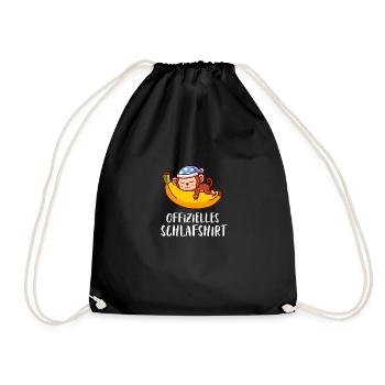 Affenliebhaber Pyjama Zoo Tier Geschenk Affe - Turnbeutel - Schwarz - Vorne