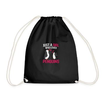 Antarctique Amoureux des animaux Fille Cadeau Pingouin - Sac de sport léger - noir - Devant