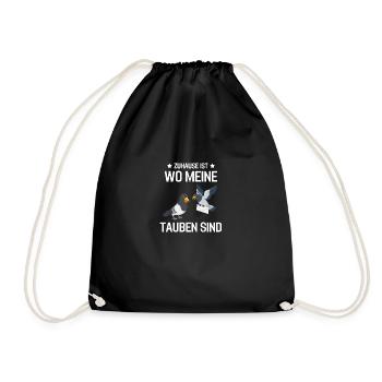 Taubenzucht Taubenschlag Vogel Geschenk Taube - Turnbeutel - Schwarz - Vorne