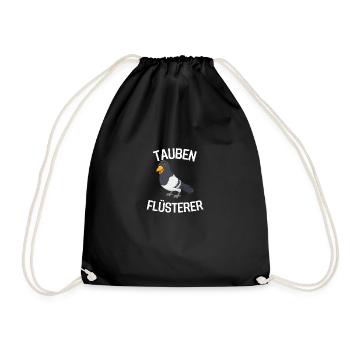 Tauben Flüsterer Taubenzüchter Geschenk Taube - Turnbeutel - Schwarz - Vorne