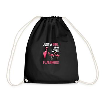 Exotique Oiseau Fille Cadeau Rose Flamant Rose - Sac de sport léger - noir - Devant