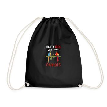 Oiseau tropical Ara Fille Cadeau Perroquet - Sac de sport léger - noir - Devant