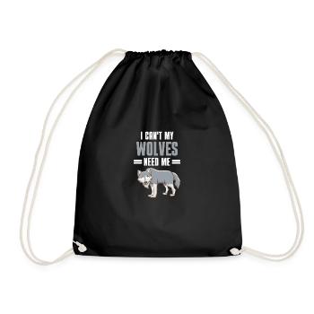 Forest Dweller Predator Funny Gift Wolf - Drawstring Bag - black - Front