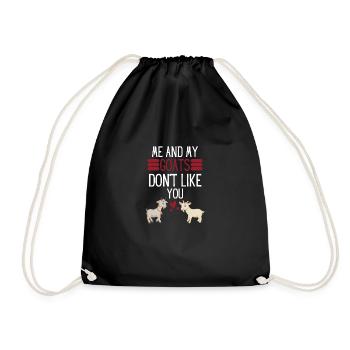 Farm Animal Farmer Gift Funny Goat - Sac de sport léger - noir - Devant