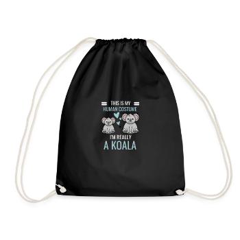 Zoo Animal Australia Koala Costume Cadeau Koala - Sac de sport léger - noir - Devant