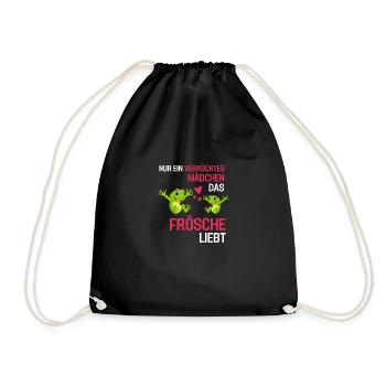 Meerestier Frauen Ozean Tier Mädchen Geschenk Wal - Turnbeutel - Schwarz - Vorne