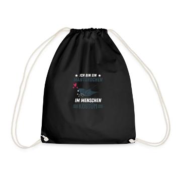 Mantarochen Kostüm Ozean Tier Geschenk Mantarochen - Turnbeutel - Schwarz - Vorne