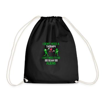 Alien Therapie Außerirdischer Geschenk Alien - Turnbeutel - Schwarz - Vorne