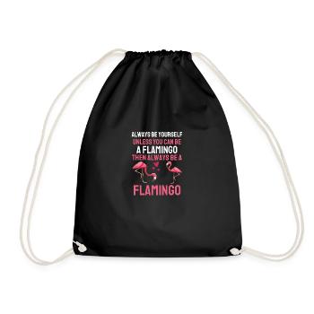 Exotisches Tier Vogel Geschenk Lustiges Flamingo - Turnbeutel - Schwarz - Vorne