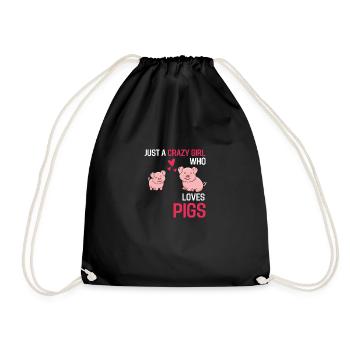 Fermier Fermier Fille Cadeau Cochon - Sac de sport léger - noir - Devant