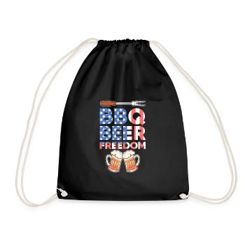 BBQ - Drawstring Bag - black - Front