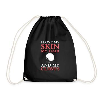 Afro Latina - Drawstring Bag - black - Front