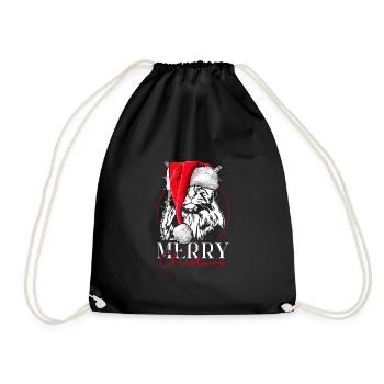 Père Noël Maine Coon Joyeux Noël Chat Wilsigns - Sac de sport léger - noir - Devant