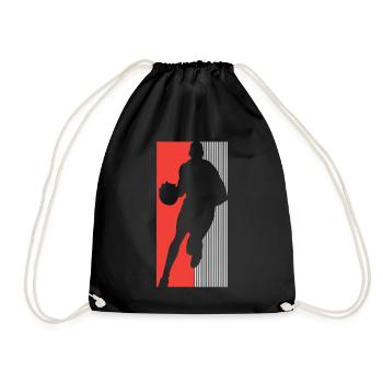 Basketball Basketballer - Turnbeutel - Schwarz - Vorne