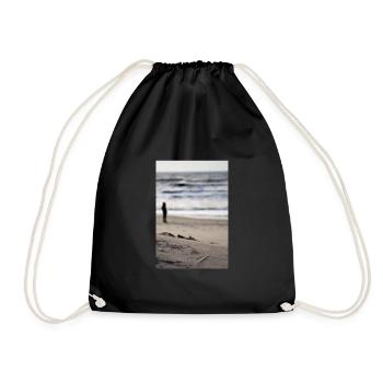 Strand in Dänemark - Turnbeutel - Schwarz - Vorne