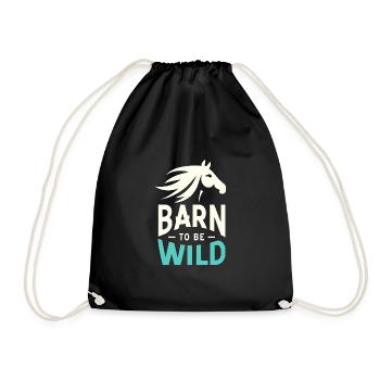 Scheune "Wild sein - Turnbeutel - Schwarz - Vorne