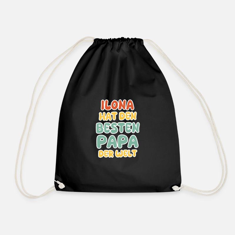 Geschenk für Ilona - Turnbeutel - Schwarz