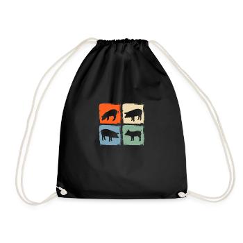 Cochon - Sac de sport léger - noir - Devant