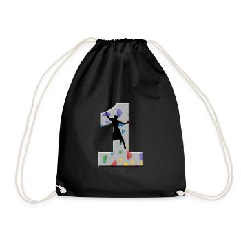 1 Years Old Climber Birthday Bouldering Climbing R - Turnbeutel - Schwarz - Vorne