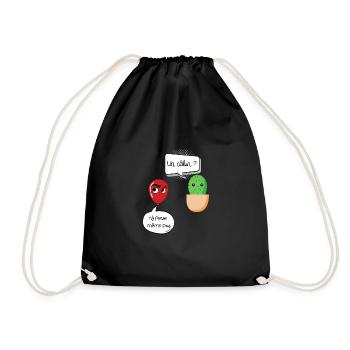 câlin idée cadeau humour, dessin marrant - Sac de sport léger - noir - Devant