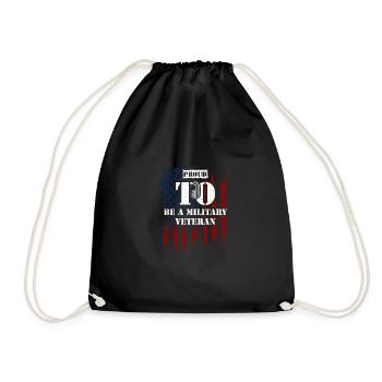 Fier d’être un vétéran militaire - Sac de sport léger - noir - Devant