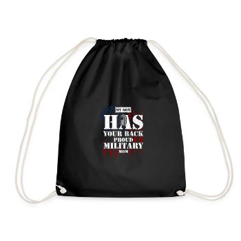 Mon fils a ton dos fier Milit... - Sac de sport léger - noir - Devant