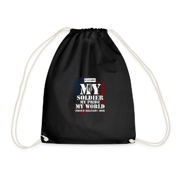 Ma fille Mon soldat Ma fierté... - Sac de sport léger - noir - Devant