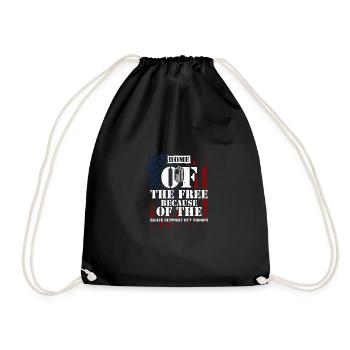 Home Of The Free Because Of The... - Turnbeutel - Schwarz - Vorne