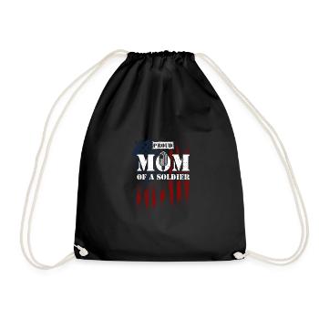Fière maman d’un soldat - Vétéran - Sac de sport léger - noir - Devant