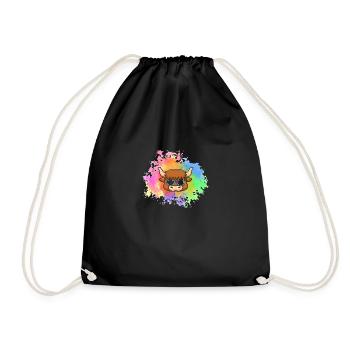 Bovins de buffle Bœufs - Sac de sport léger - noir - Devant
