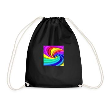 Color Spiral - Drawstring Bag - black - Front