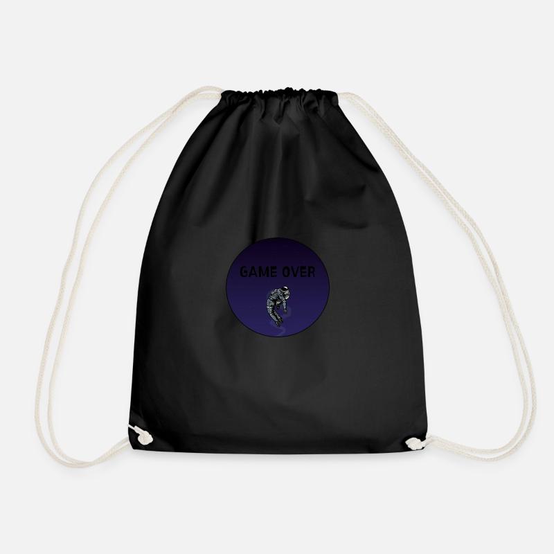 GAME OVER - Drawstring Bag - black