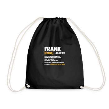 Frank - Turnbeutel - Schwarz - Vorne