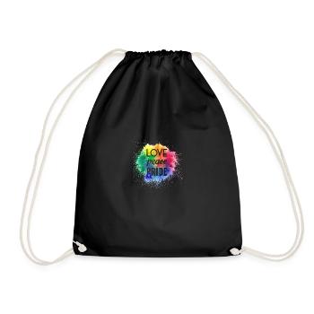 LGBT Love Peace Gay Pride Rainbow - Sac de sport léger - noir - Devant