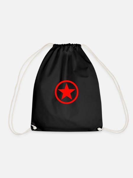 Stern Kreis Symbol Form Star - Turnbeutel - Schwarz