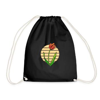 Vintage Tulp Gärtner Gift - Turnbeutel - Schwarz - Vorne