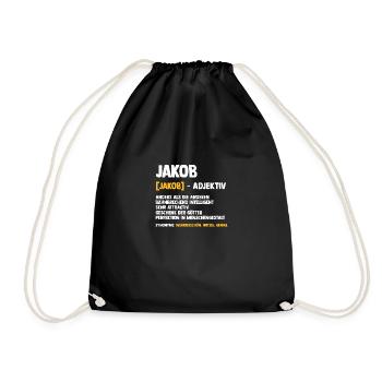 Jacob - Drawstring Bag - black - Front