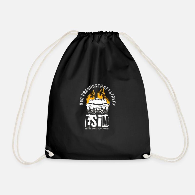 White DFT ESIM Skulls - Turnbeutel - Schwarz