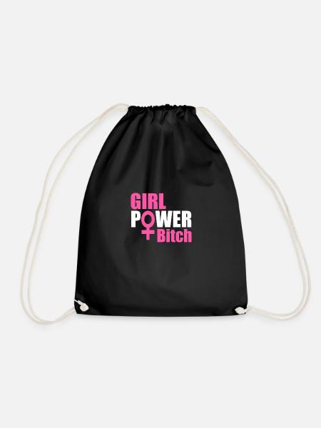 Mädchenpower - Turnbeutel - Schwarz