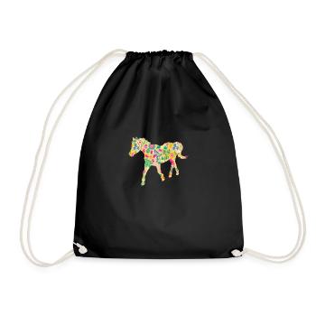Riding Horse - Drawstring Bag - black - Front