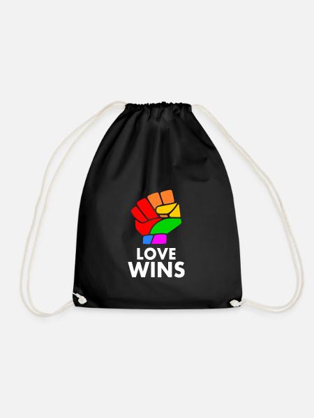Love wins - Turnbeutel - Schwarz