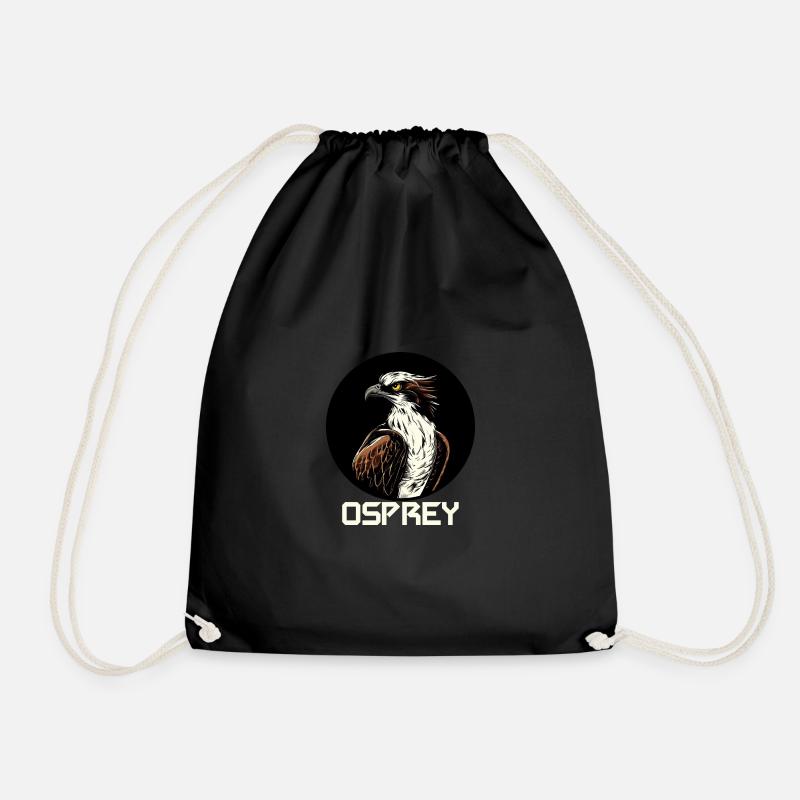 Osprey Bird of Prey Bird Eagle - Drawstring Bag - black
