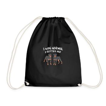 Funny gift dog lover Rottie Rottweiler - Drawstring Bag - black - Front