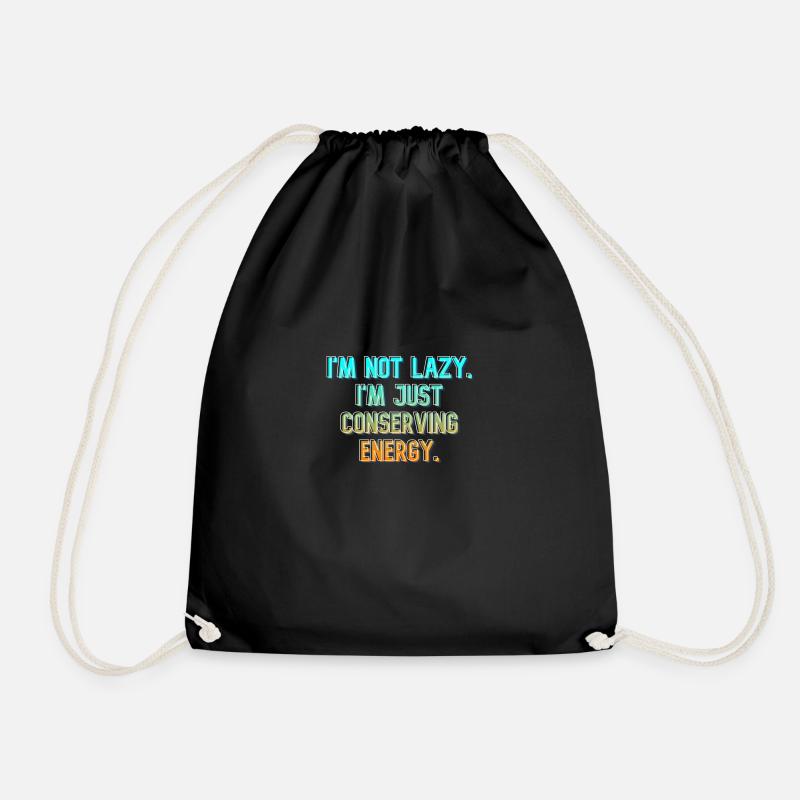 Energy Saver - Drawstring Bag - black