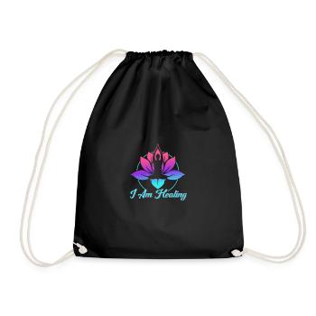 Reiki Symbol Reiki Meister Reiki Kristall Geschenk - Turnbeutel - Schwarz - Vorne