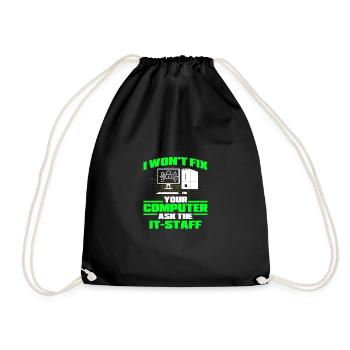 Network Security Specialist Gift - Drawstring Bag - black - Front