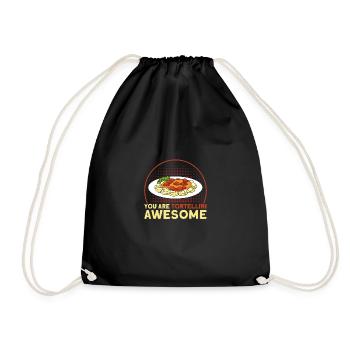 Noodles Noodle Lover Lasagna Spaghetti Gift - Drawstring Bag - black - Front