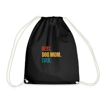 Meilleurs chiens Cadeau de fête des mères Retro Dogs - Sac de sport léger - noir - Devant
