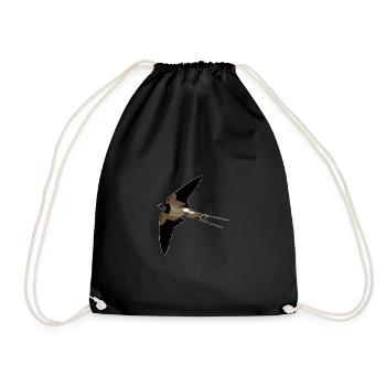 swallow - Drawstring Bag - black - Front