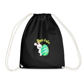 Happy Easter - Drawstring Bag - black - Front